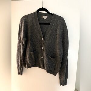 JCREW grey button up cardigan